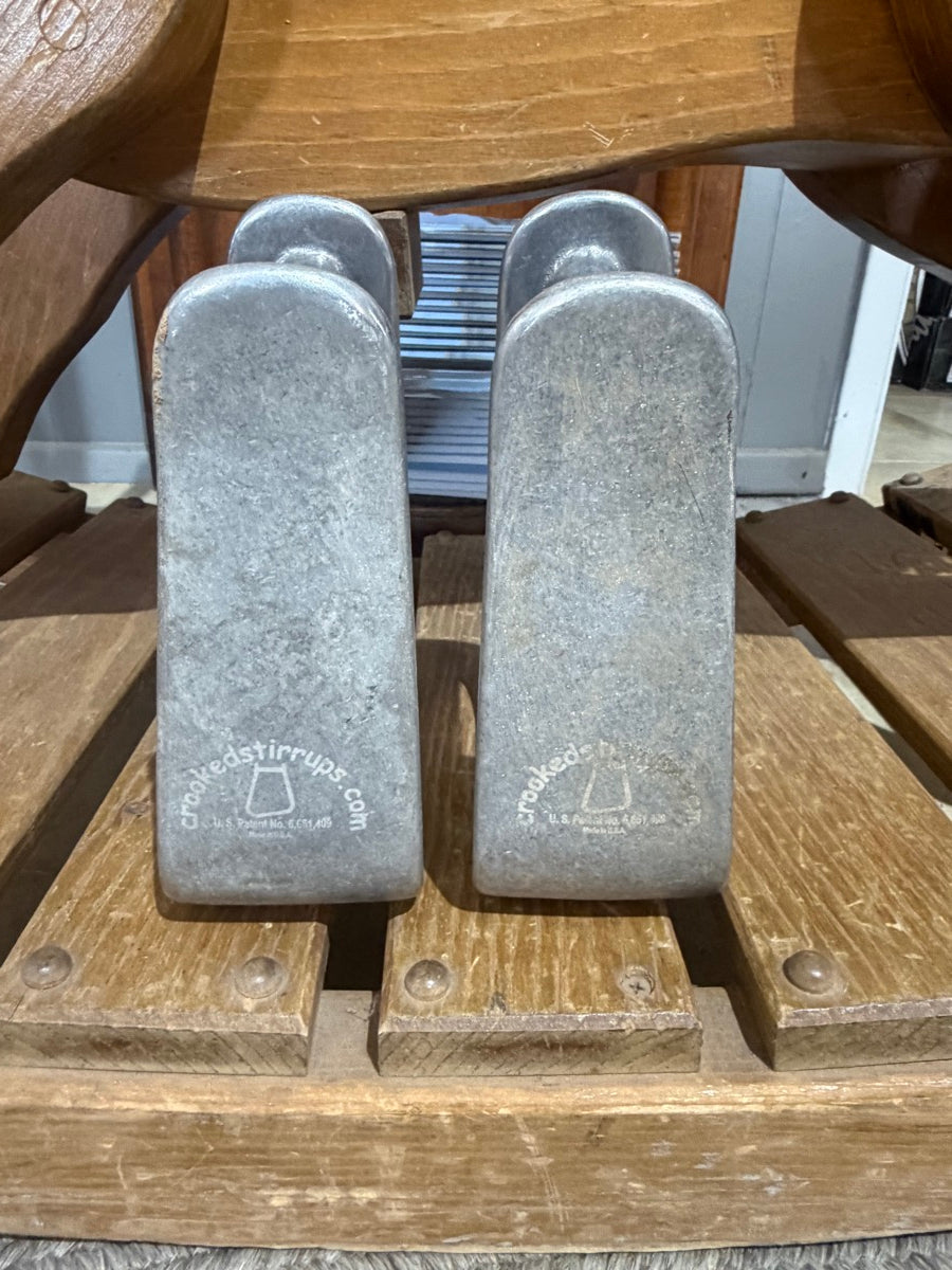 Original Crooked Stirrups Hammered Finish Oversized 