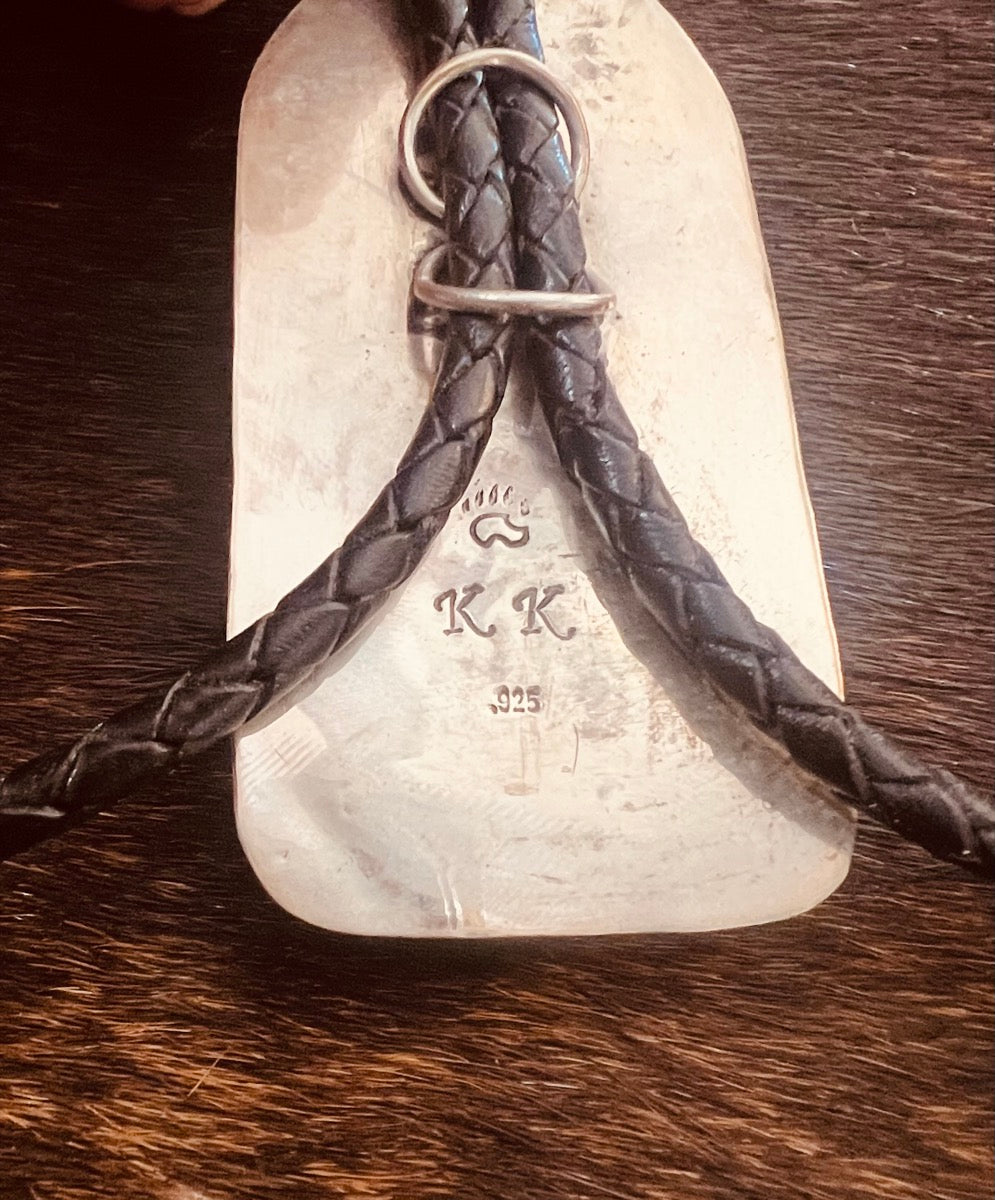 Kingman Turquoise Bolo Tie by Kevin Kietzman     JL1111