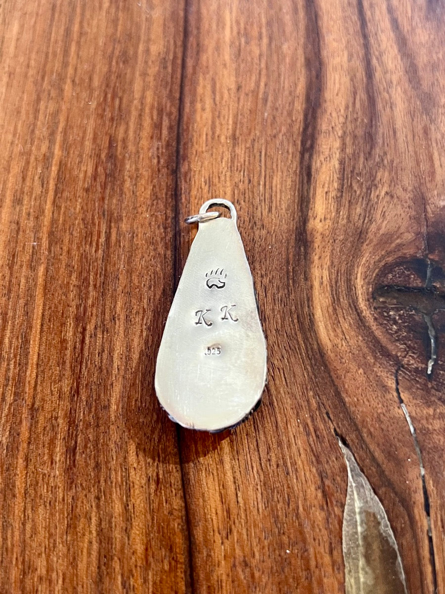 Bisbee Turquoise Pendant by Kevin Kietzman     JL11114