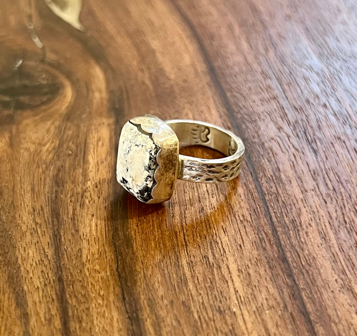 White Buffalo Sterling Ring by Kevin Kietzman     JL11117