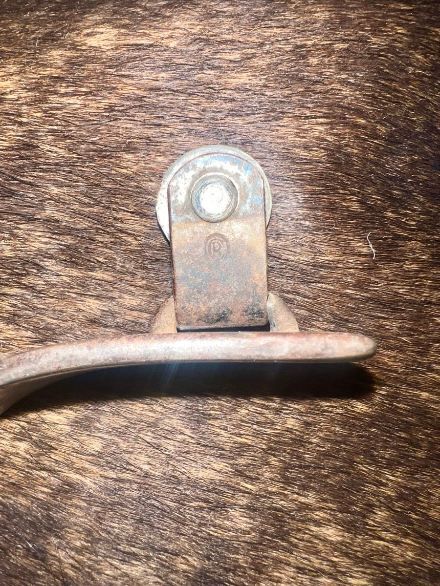 Vintage Crockett Renalde Spurs with Leather Spur Straps    SPR1125