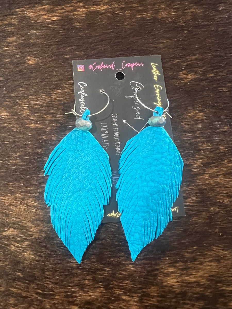 Feather Hoop Earrings