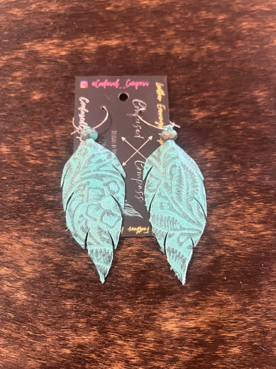 Feather Hoop Earrings