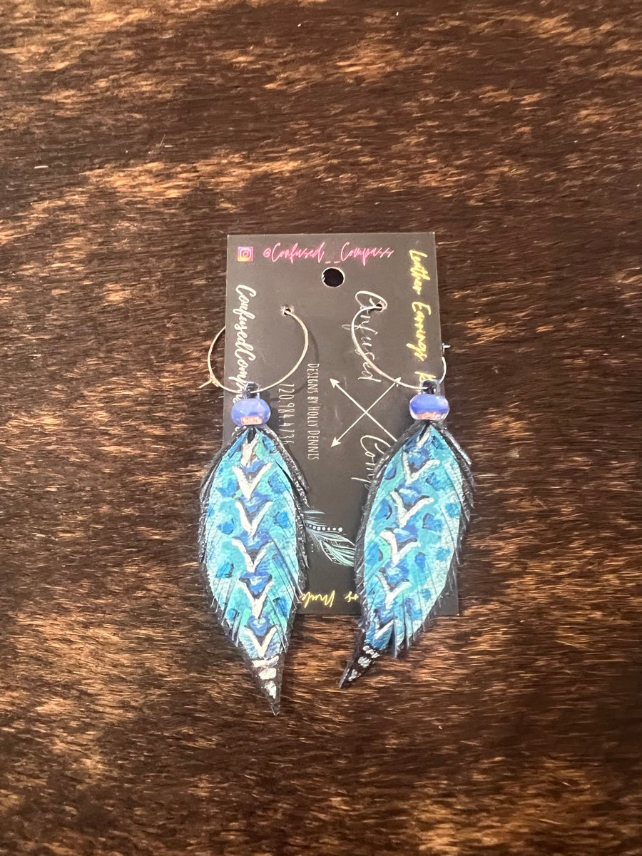 Feather Hoop Earrings