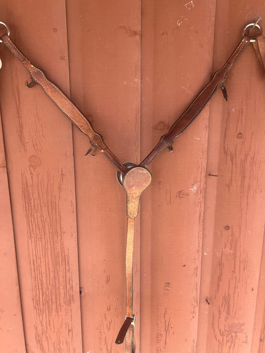 Vintage Western Leather Breast Collar    BCL1131