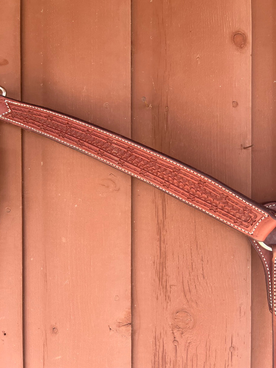Tooled Leather Western Breast Collar   BCL1133
