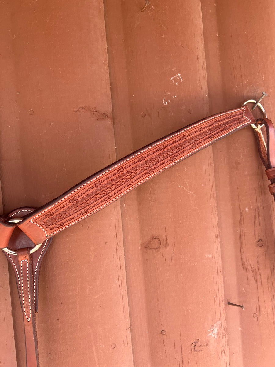Tooled Leather Western Breast Collar   BCL1133