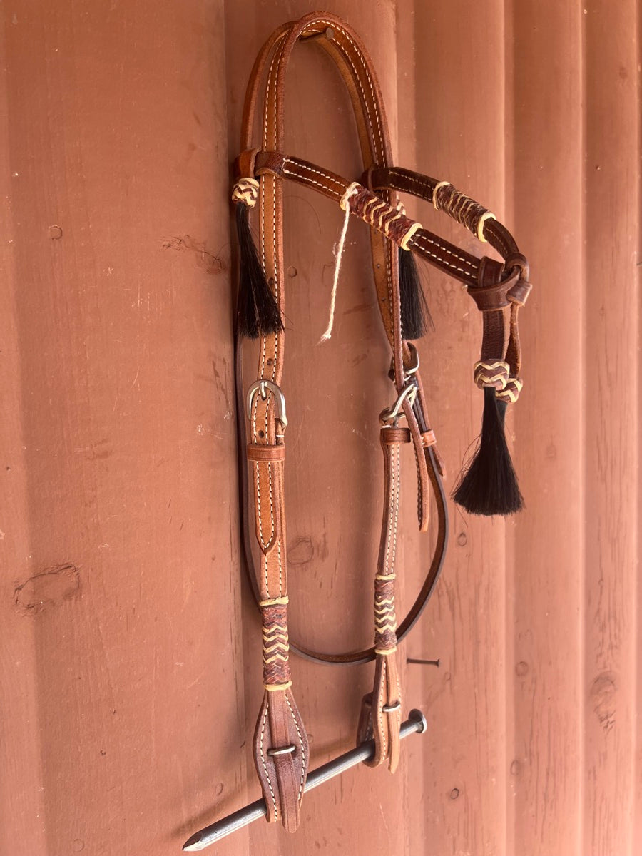 Crossover Browband Rawhide Headstall     HS1170