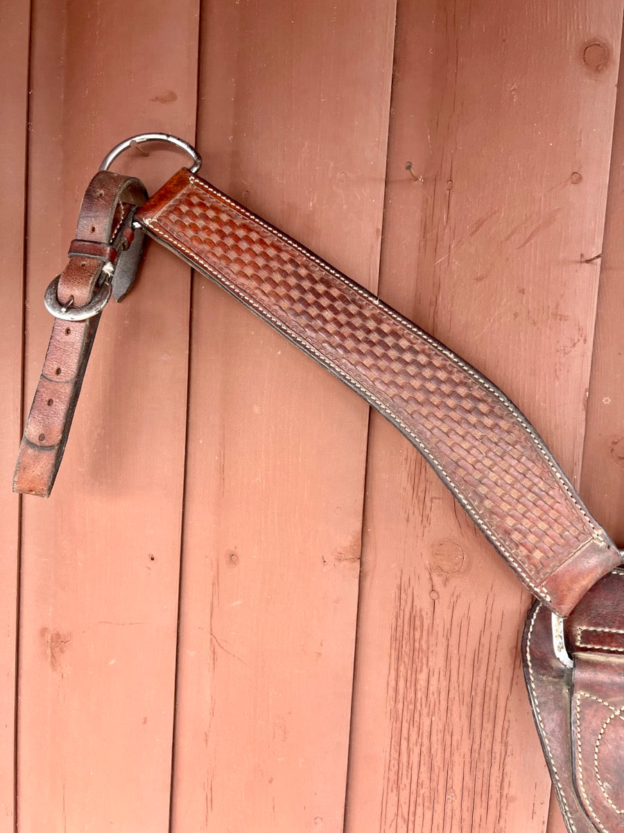 Heavy Duty Leather Roper Breast Collar     BCL1138