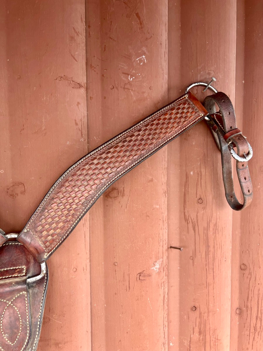 Heavy Duty Leather Roper Breast Collar     BCL1138