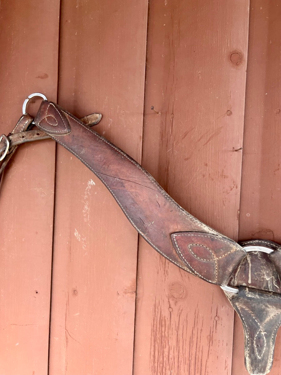 Heavy Duty Leather Roper Breast Collar     BCL1139