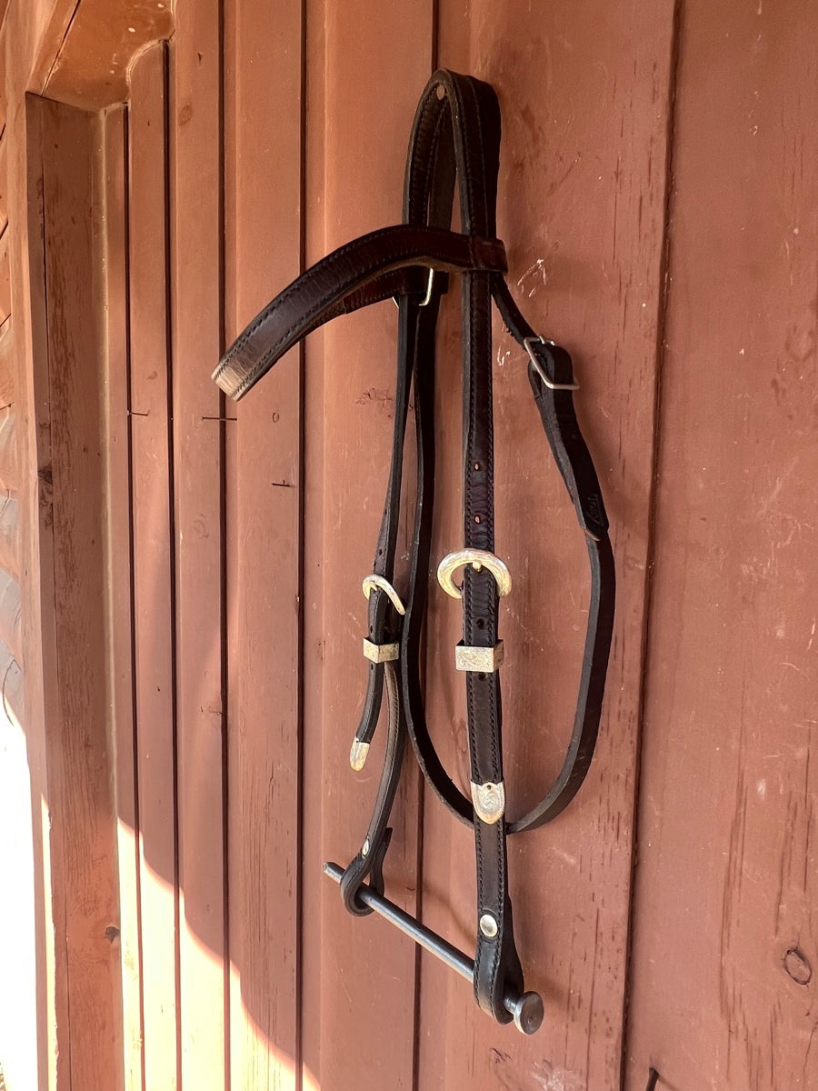 Tory Leather Browband Headstall with Silver    HS1174