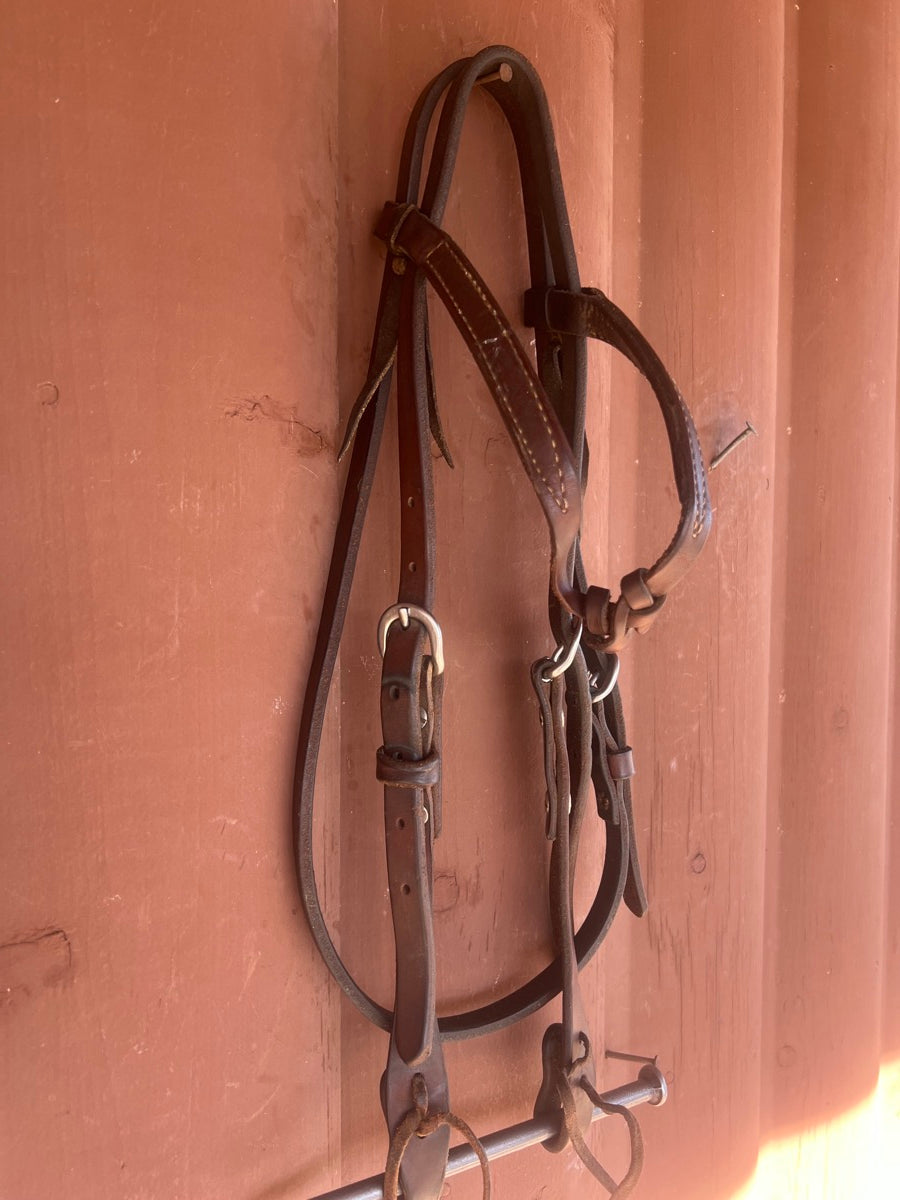 Knotted Browband Leather Headstall    HS1176