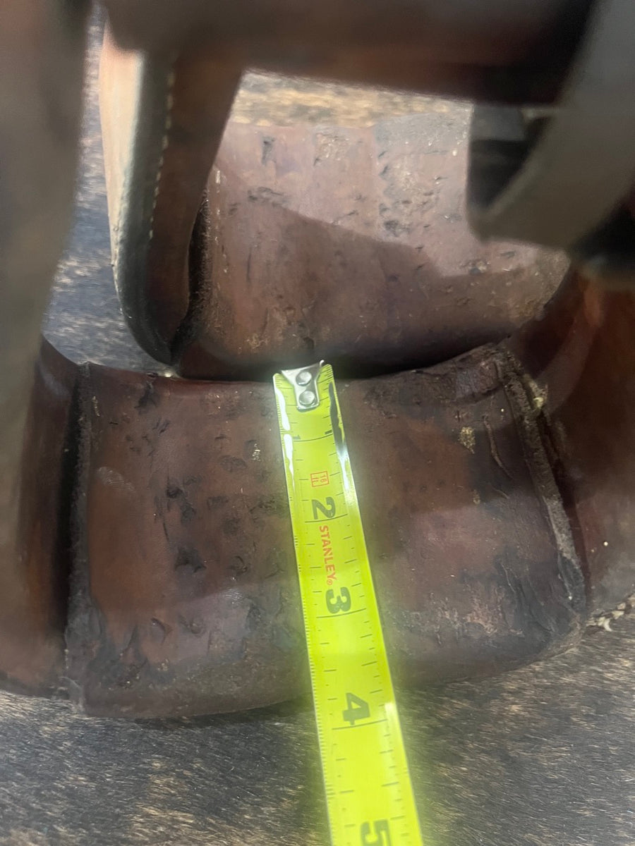 Vintage Tooled Leather Deep Roper Stirrups     STR1119