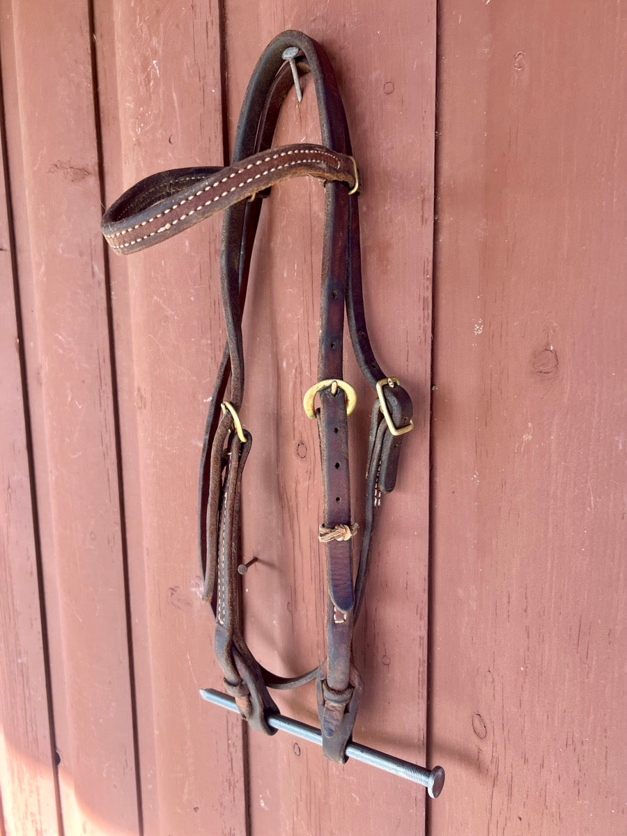 Leather Browband Headstall Quick Change Ends    HS1179