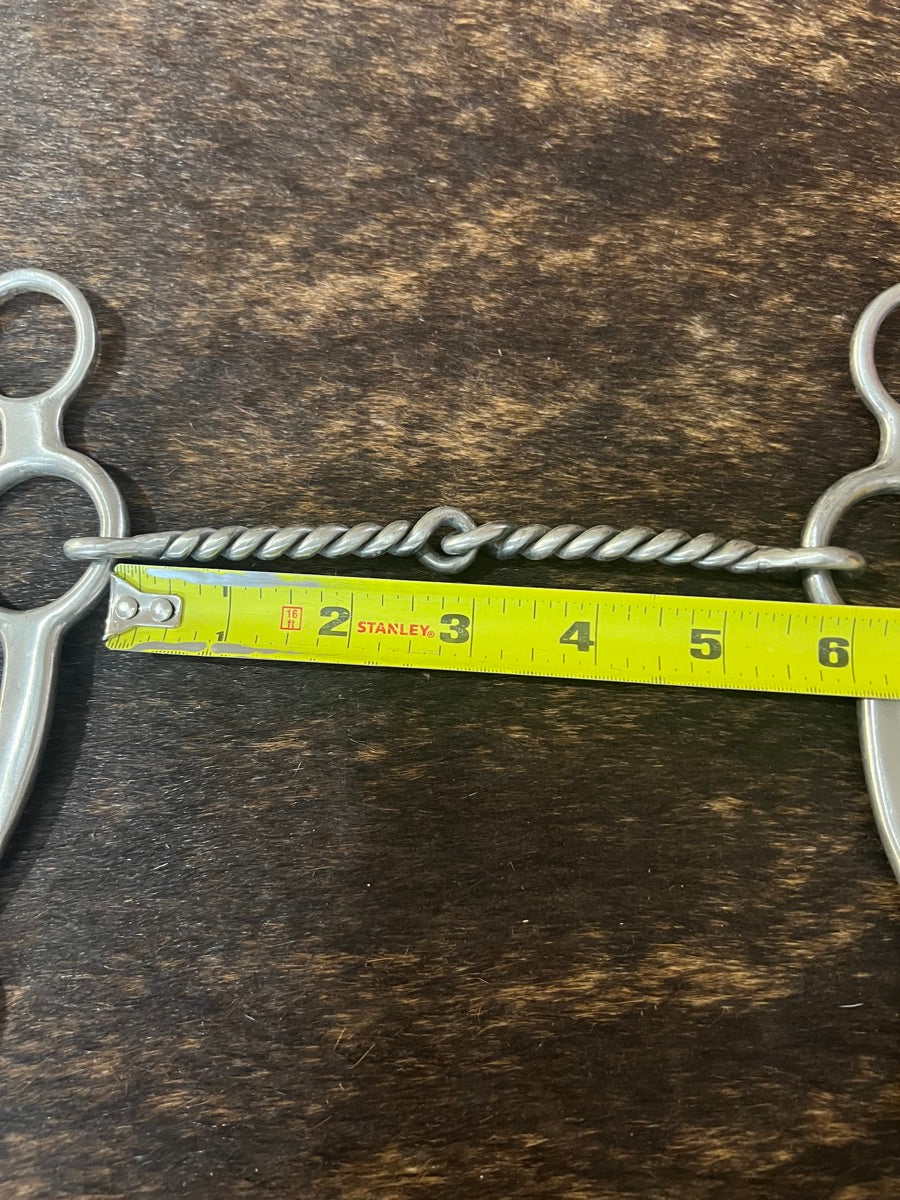 Classic Equine 6.5" Shank Performance Ring Gag Shank Twisted Wire Bit       B1230