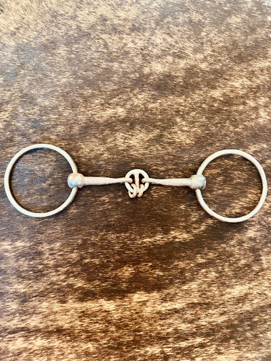 Ring Snaffle Sweet Iron Lifesaver with Copper Rings Bit