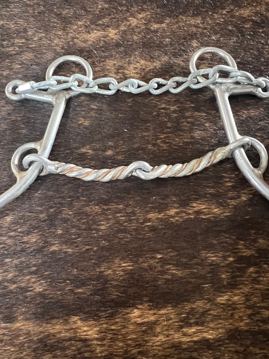 L&W #179 Lifter Bit Short Shank with Copper Twisted Snaffle    B1228