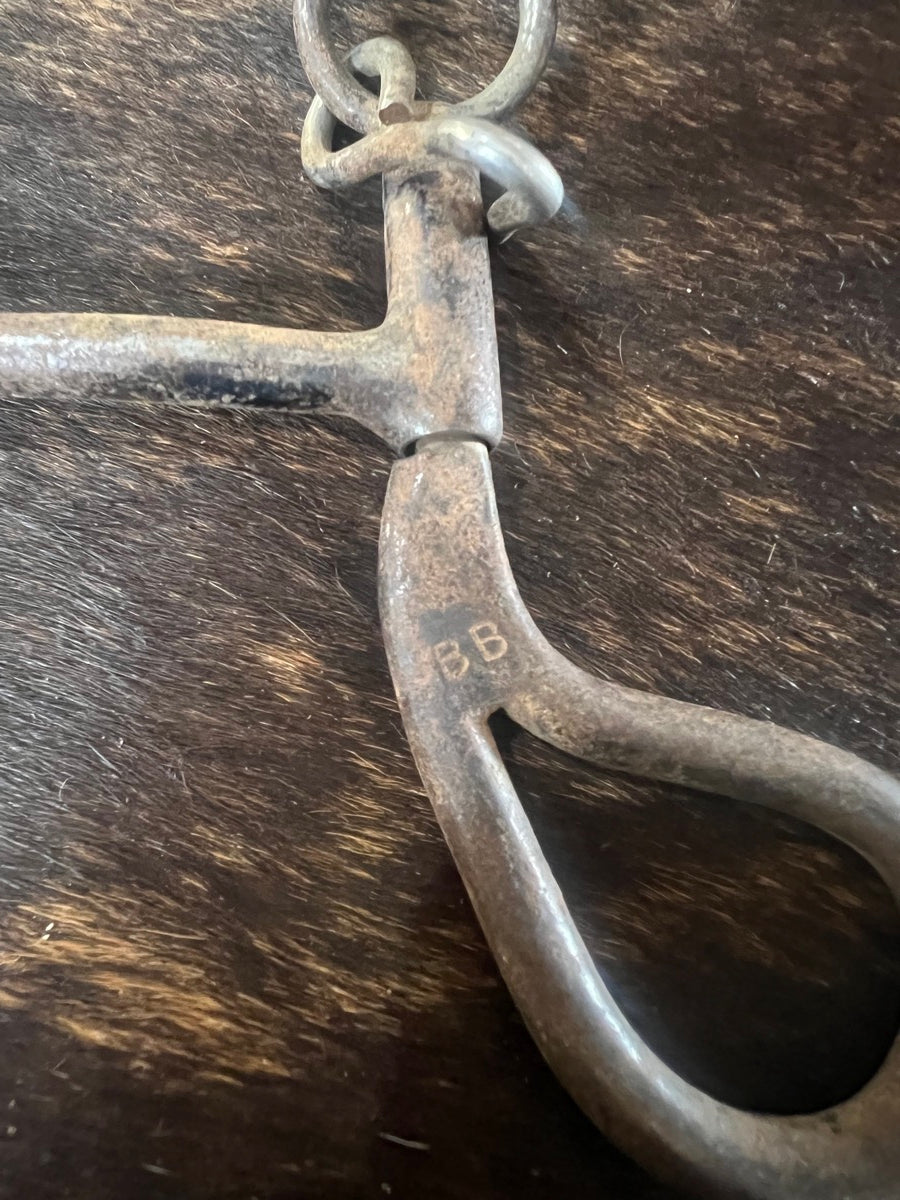 Bob Blackwood BB Teardrop Inlaid Copper Snaffle Bit   B1218