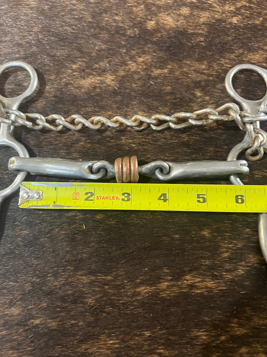 Trammell Long Shank Dogbone with Copper Rings Bit     B1214