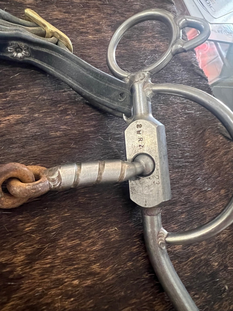 The Perfect Bit #2 Double Rein Twisted Wire with Copper Roller and Covered Rope Noseband      B1227