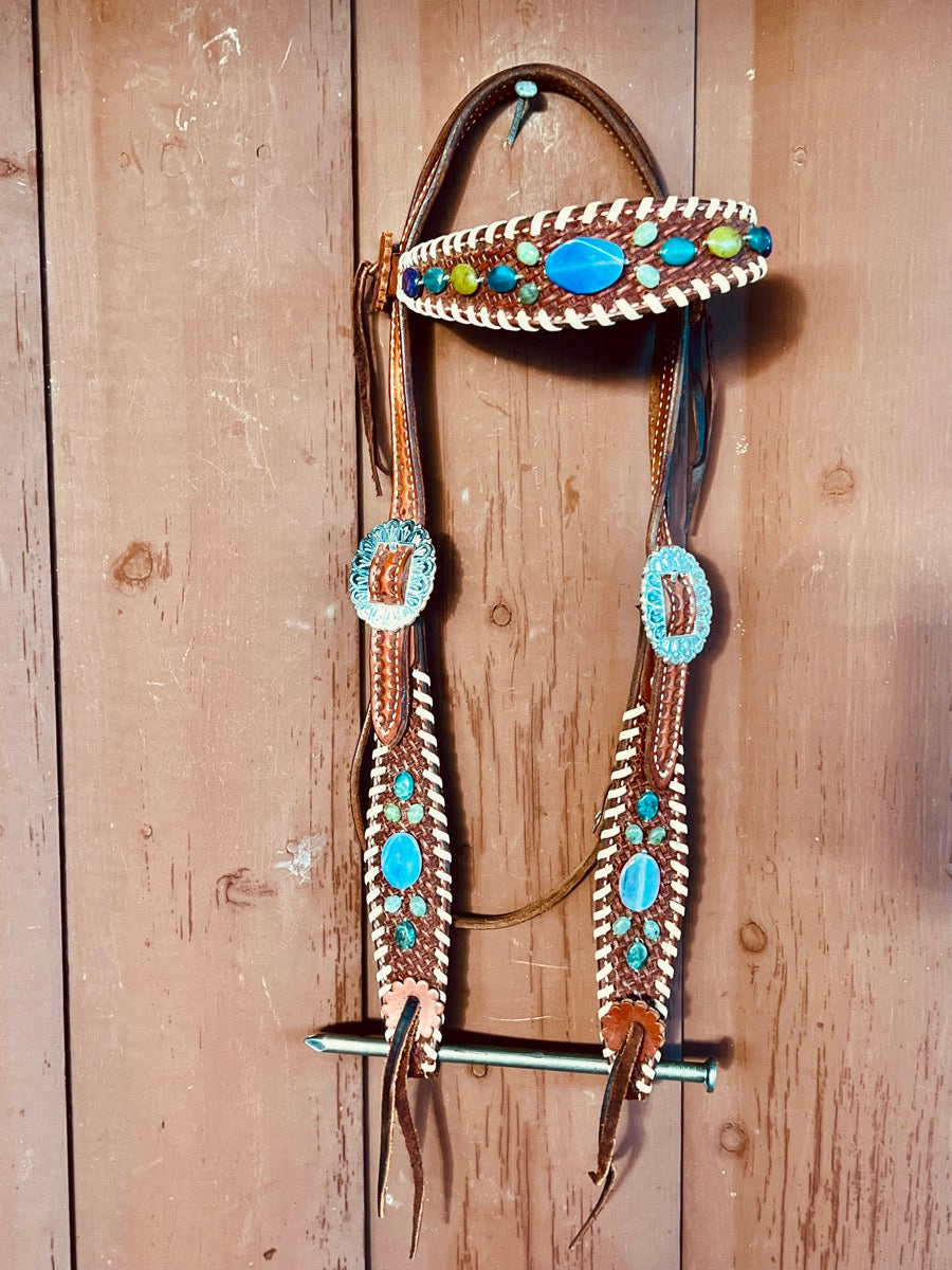 Gemstone Embellished Tack Set Headstall and Breast Collar        BCL1141