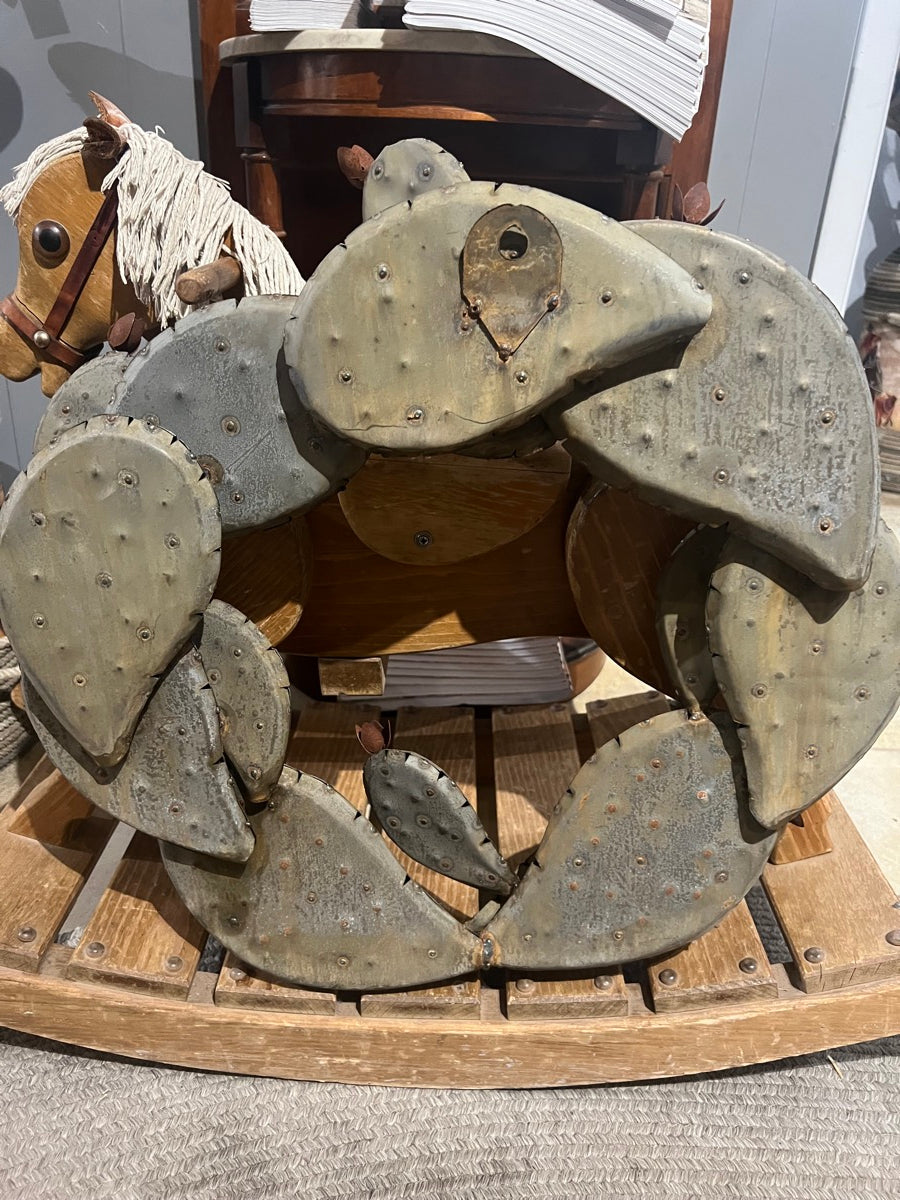 Desert Steel Prickly Pear Cactus Wreath - Large   HD1118