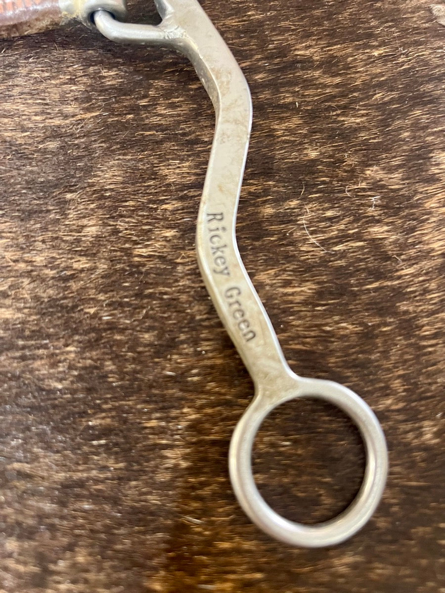 Classic Equine Rickey Green Shank Roping Bit with Gentle Setter Port Roller         B1242