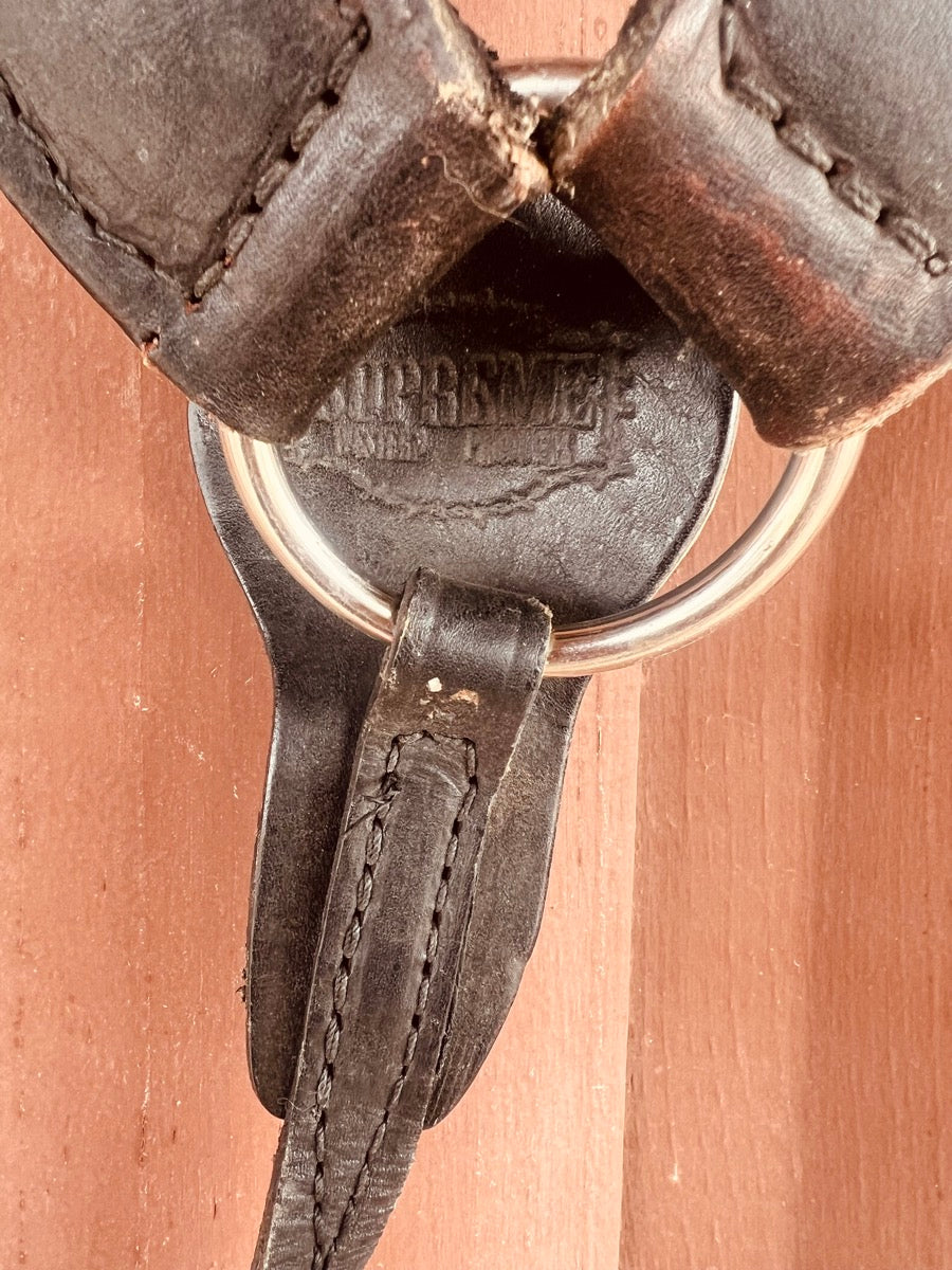 Black Leather Breast Collar with Star Conchos