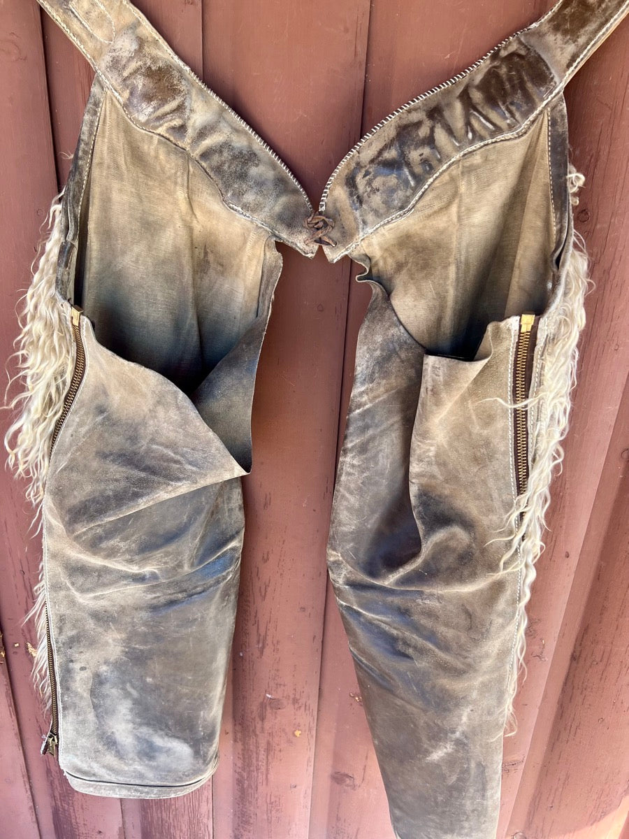 Vintage Wooly Leather Chaps      CH1120