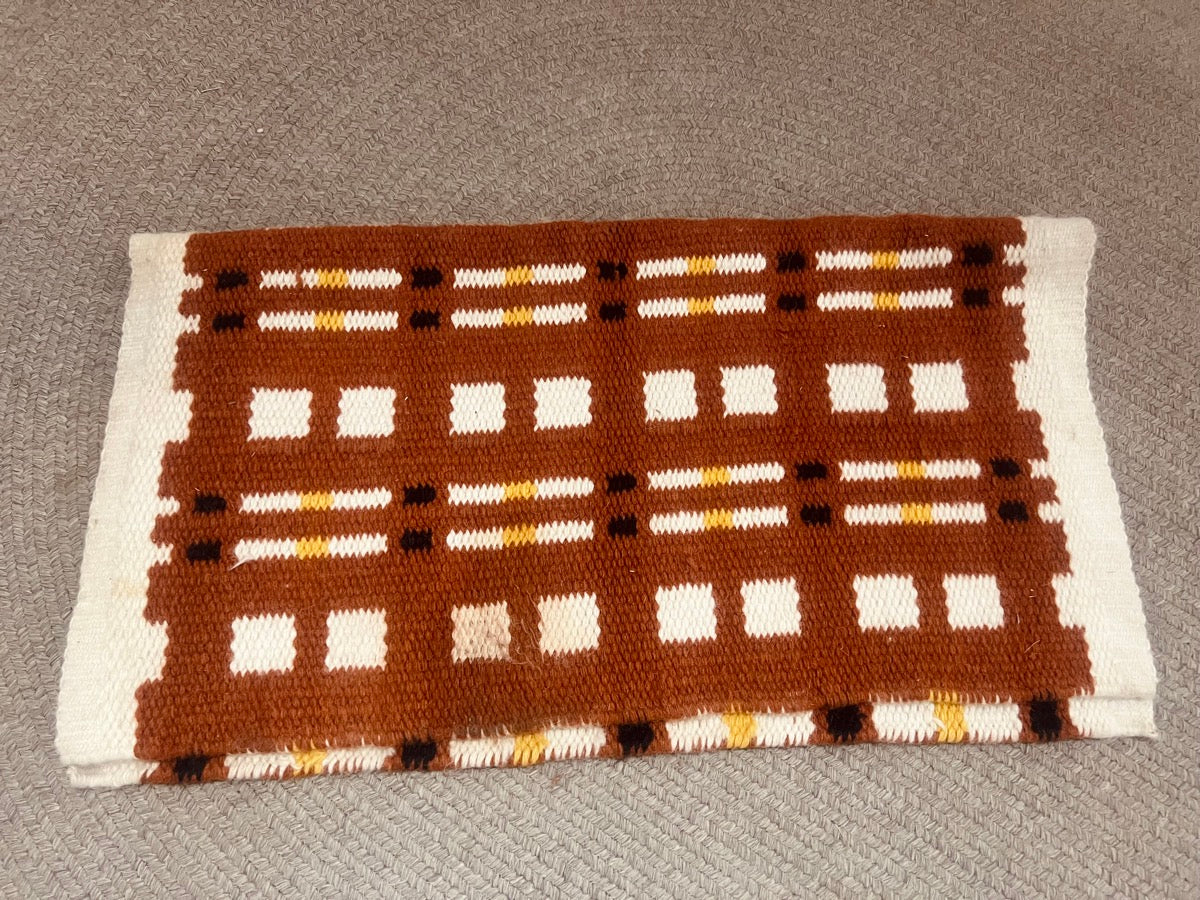 Rust Tan Wool Saddle Blanket